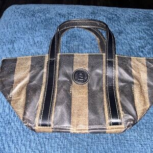 ✨ Fendi Vintage Pequin Striped Canvas Tote ✨